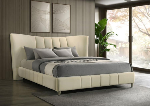 Evelyn - Upholstered Panel Platform Bed - Simple Home Plus