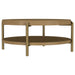 Arini - Round Coffee Table With Storage Shelf - Simple Home Plus