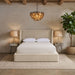 Kendall - Velvet Upholstered Bed - Cream - Simple Home Plus