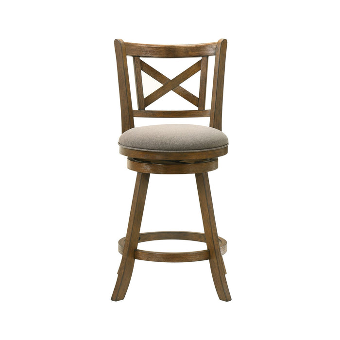 Kodi - Modern Farmhouse Swivel Wood Counter Height Kitchen Bar Stool - Simple Home Plus