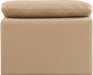 Comfy - Faux Leather Armless Chair - Tan - Simple Home Plus