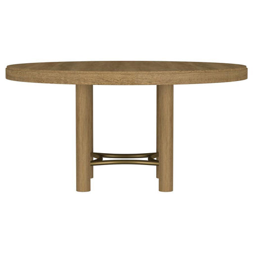 Arini - 60" Round Wood Dining Room Table - Sand Wash - Simple Home Plus