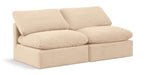 Indulge - Velvet 2 Seat Modular Armless Sofa - Simple Home Plus