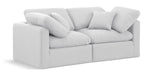 Indulge - Linen 2 Seat Modular Sofa - White - Simple Home Plus