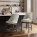 Jillian - Counter Stool With Swivel Seat - Cream - Simple Home Plus