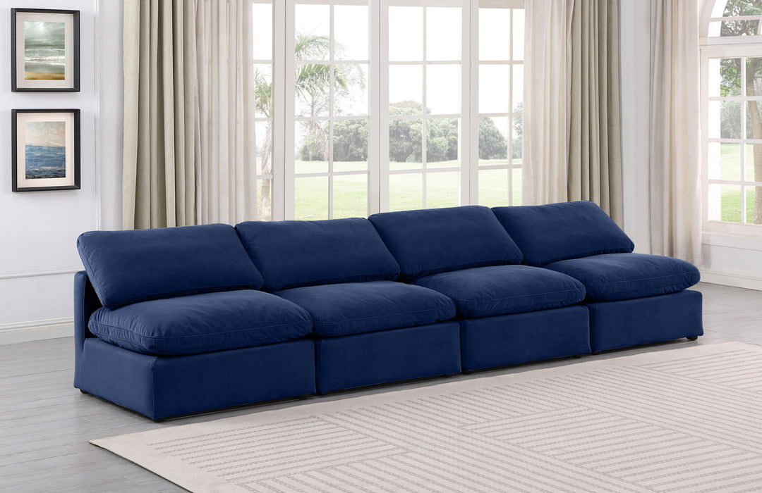 Indulge - Velvet 4 Seat Modular Armless Sofa - Simple Home Plus