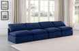 Indulge - Velvet 4 Seat Modular Armless Sofa - Simple Home Plus