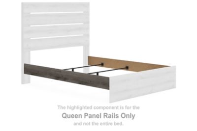 Graystorm - Queen Panel Rails - Brown Gray - Simple Home Plus