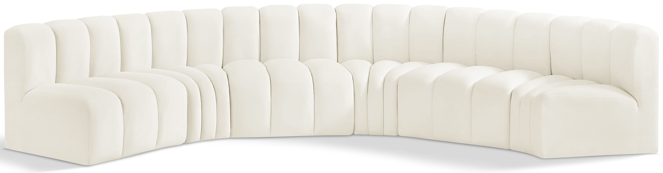Arc - Velvet 6 Piece U-Shaped Modular Sofa - Simple Home Plus