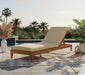 Mirella - Water Resistant Fabric Upholstered Outdoor Patio Chaise Lounge - Simple Home Plus