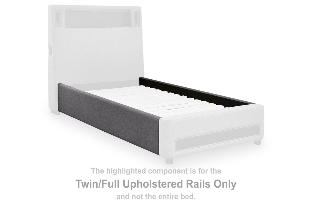 Verishaw - Twin/Full Upholstered Rails - Gray - Simple Home Plus
