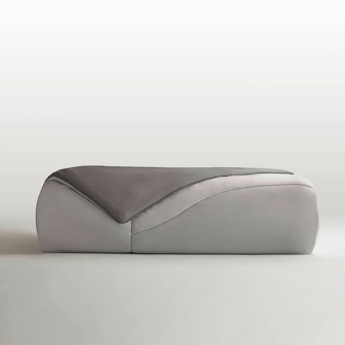 Full/Queen Reversible Tencel Comforter Blanket - Gray - Simple Home Plus