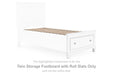 Fortman - Twin Storage Footboard With Roll Slats - White - Simple Home Plus