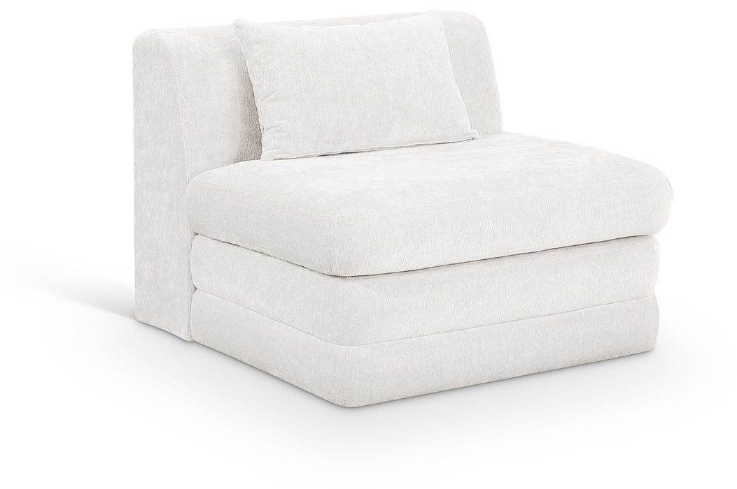 Stellar - Chenille Fabric Upholstered Modular Armless Chair - Simple Home Plus