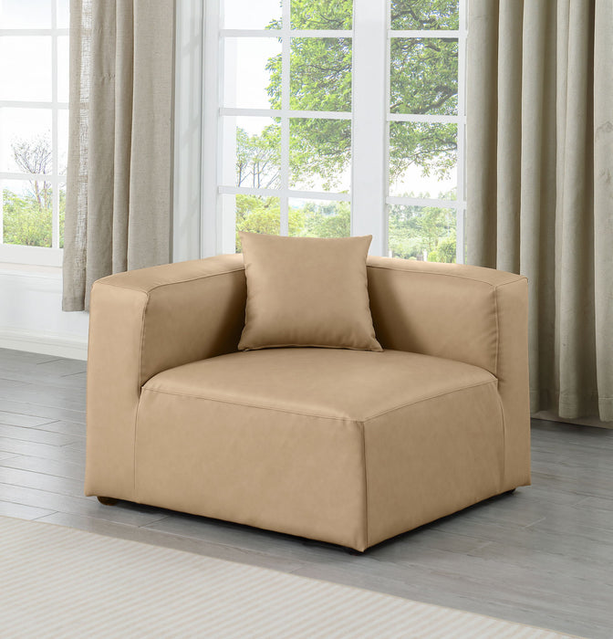 Cube - Corner Chair - Tan - Simple Home Plus