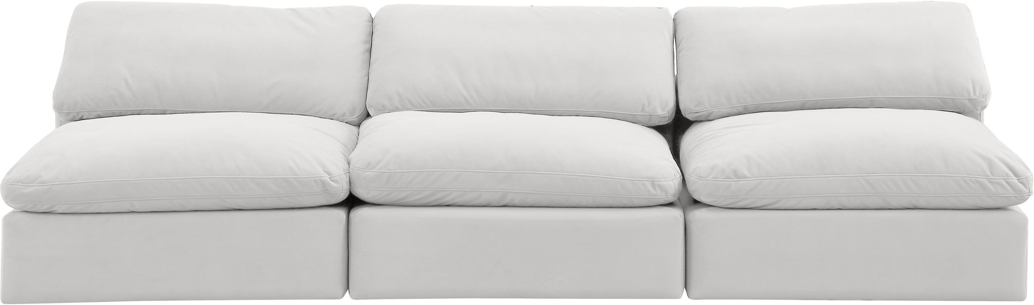 Comfy - Velvet Modular Armless Sofa 3 Seats - Simple Home Plus