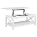Skyview - 44" Rectangular Lift Top Coffee Table - White - Simple Home Plus