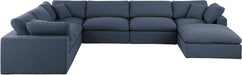 Comfy - 7 Piece Linen Modular Sectional With Chaise - Simple Home Plus