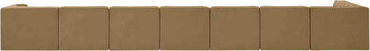 Rummi - Velvet Performance Fabric Upholstered 8 Piece Modular Sectional, L-Shaped (Right) - Simple Home Plus