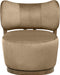 Elara - Velvet Upholstered Swivel Accent Chair - Stained Brown - Simple Home Plus