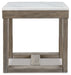Loyaska - Brown / Ivory - Square End Table - Simple Home Plus
