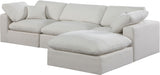 Comfy - 4 Piece Linen Fabric Modular Sectional With Chaise - Simple Home Plus