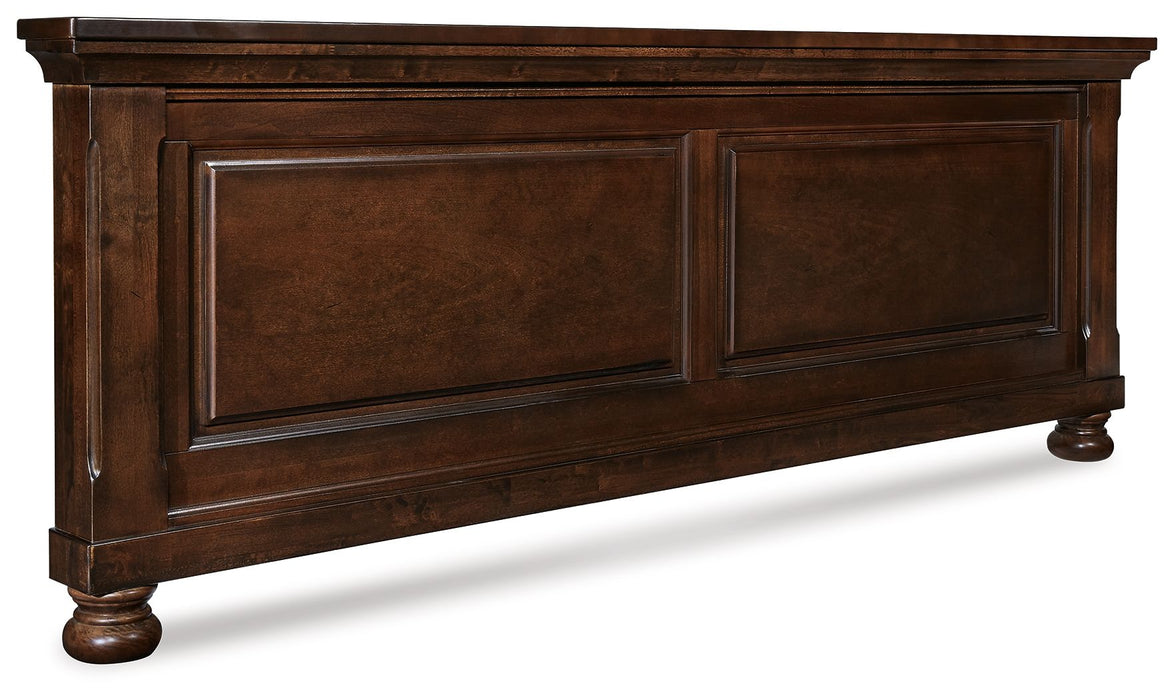 Porter - King/Cal King Panel Footboard - Rustic Brown - Simple Home Plus