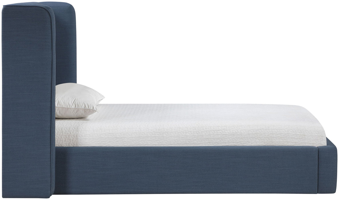 Kendall - Linen Textured Fabric Upholstered Bed - Simple Home Plus