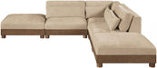 Turin - Chenille Fabric Upholstered Modular Sectional - Beige - Simple Home Plus