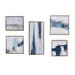 Blue Drift - Framed Embellished Canvas Gallery (Set of 5) - Multi - Simple Home Plus