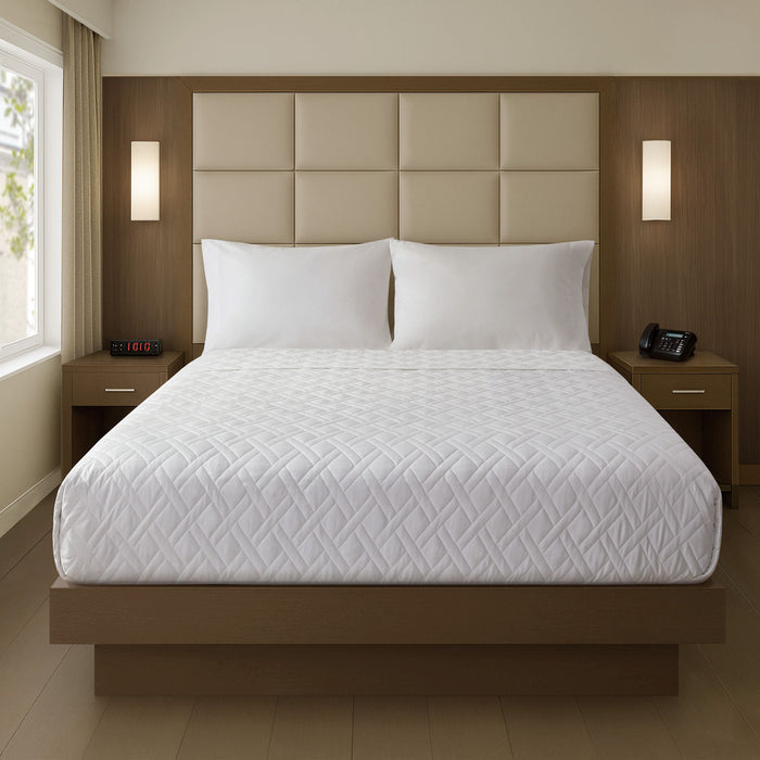 Plain Weave - King Premium Coverlet - White - Simple Home Plus