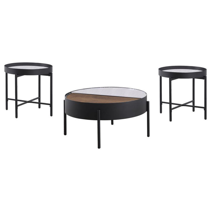Ozella - Round Coffee Table Set - Simple Home Plus