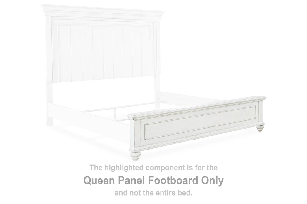 Kanwyn - Queen Panel Footboard - Whitewash - Simple Home Plus