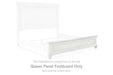 Kanwyn - Queen Panel Footboard - Whitewash - Simple Home Plus