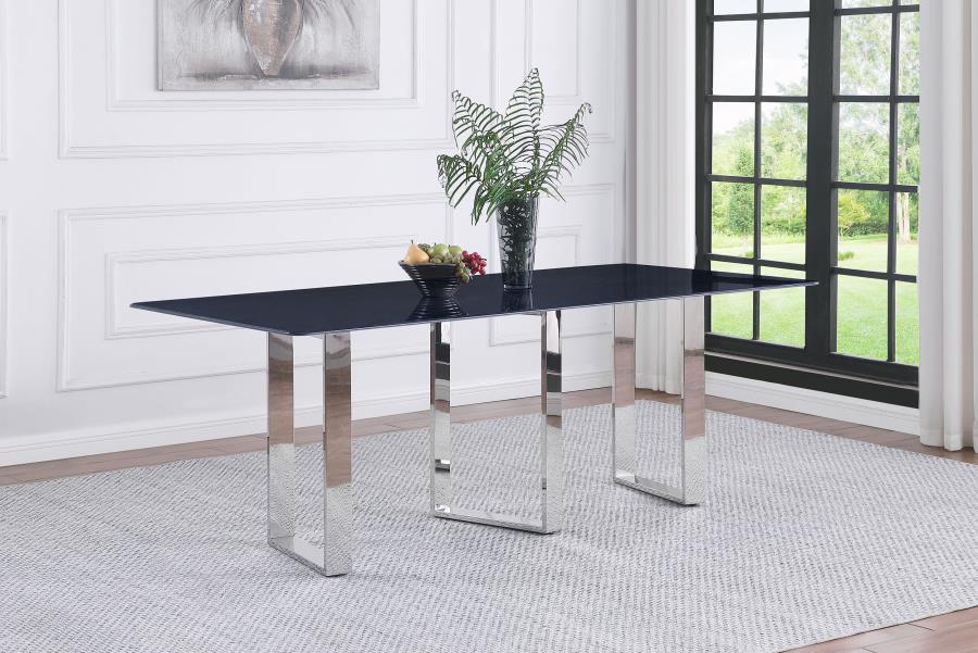 Desden - Rectangular Sintered Stone Dining Table - Gray - Simple Home Plus