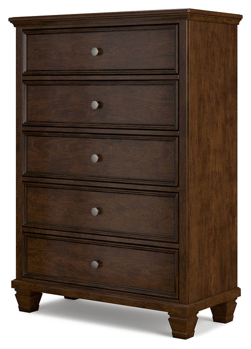 Danabrin - Brown - Five Drawer Chest - Simple Home Plus