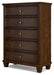 Danabrin - Brown - Five Drawer Chest - Simple Home Plus