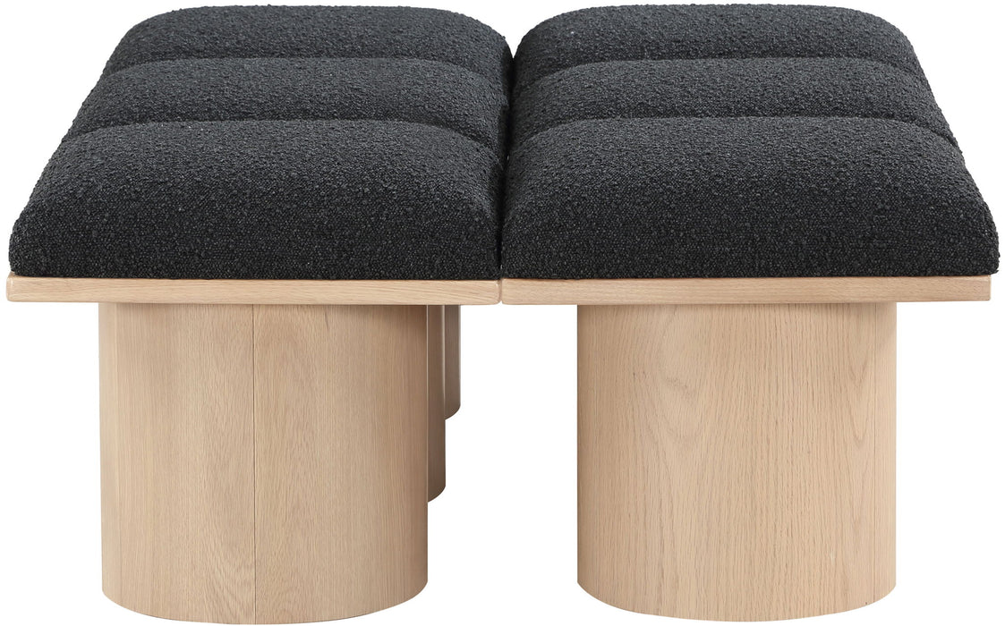 Pavilion - 6 Piece Modular Bench With Natural Base - Simple Home Plus