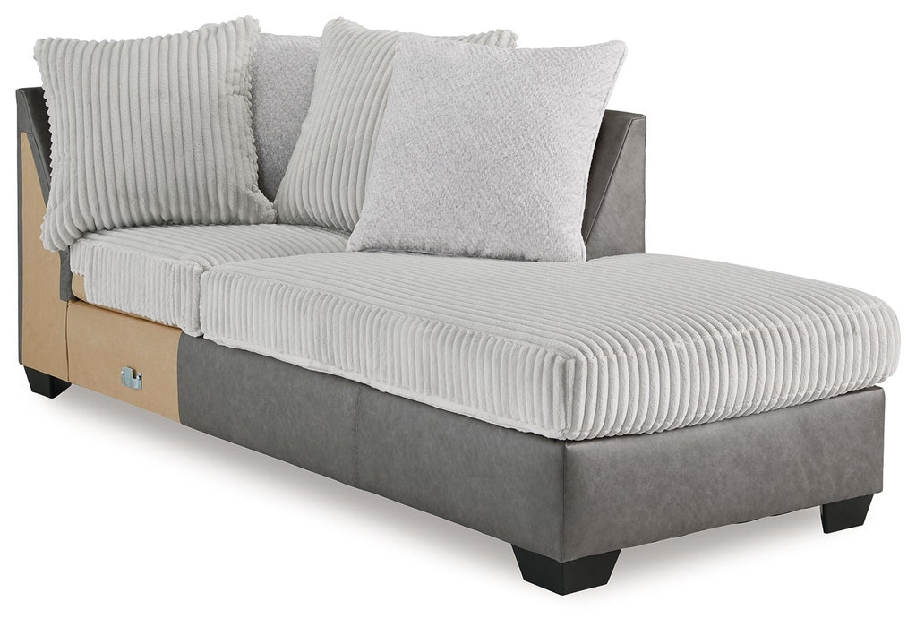 Clairette Court - Raf Corner Chaise - Alloy - Simple Home Plus