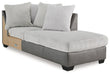 Clairette Court - Raf Corner Chaise - Alloy - Simple Home Plus
