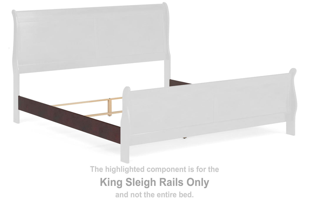 Alisdair - King Sleigh Rails - Reddish Brown - Simple Home Plus