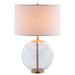 Kenny - Drum Shade Clear Glass Table Lamp - Brass - Simple Home Plus