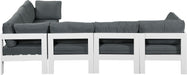 Nizuc - Outdoor Patio 6 Piece Modular Sectional With White Frame - Simple Home Plus