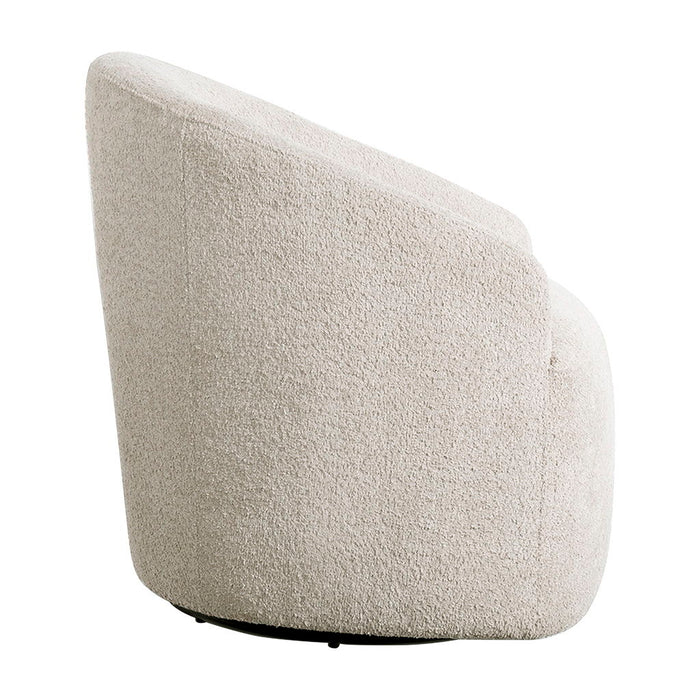 Bonn - Upholstered 360° Swivel Chair - Cream