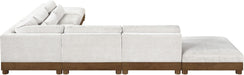 Turin - Chenille Fabric Upholstered Modular Sectional - Cream - Simple Home Plus
