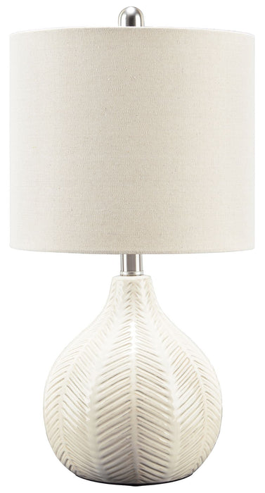 Rainermen - Off White - Ceramic Table Lamp - Simple Home Plus