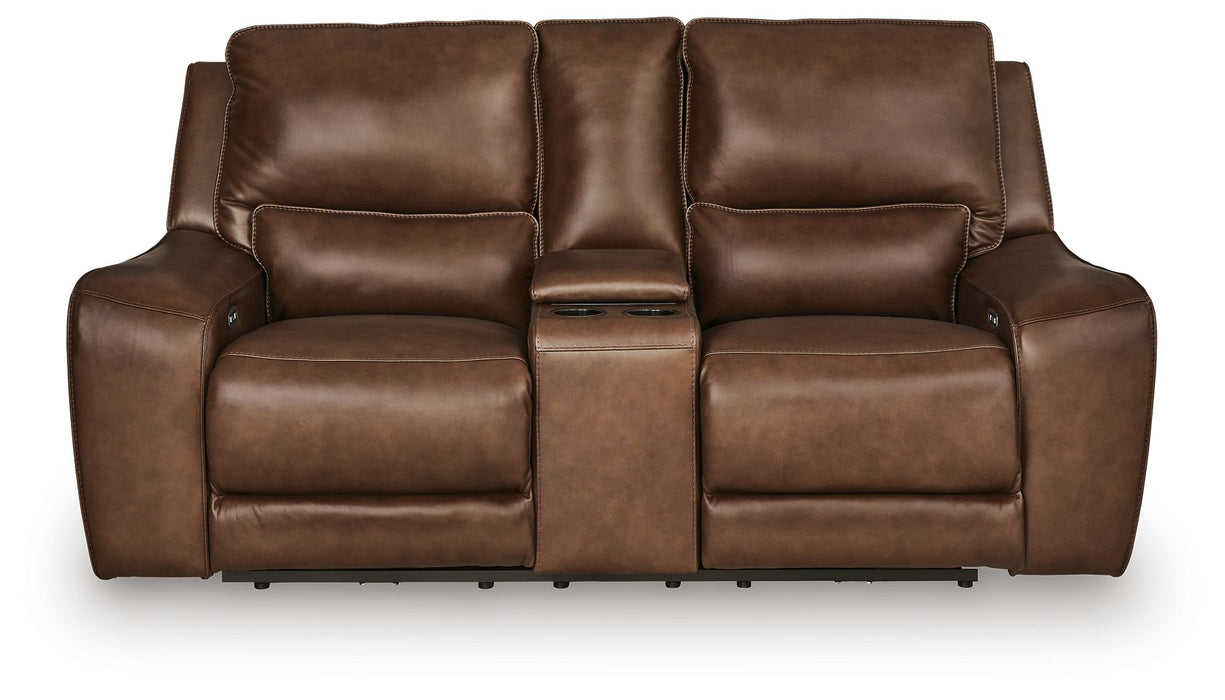 DeepWakes - Power Reclining Loveseat / Console / Adjustable Headrest - Simple Home Plus