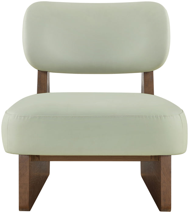 Vetra - Vegan Leather Upholstered Accent Chair With Brown Base - Simple Home Plus