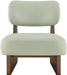 Vetra - Vegan Leather Upholstered Accent Chair With Brown Base - Simple Home Plus