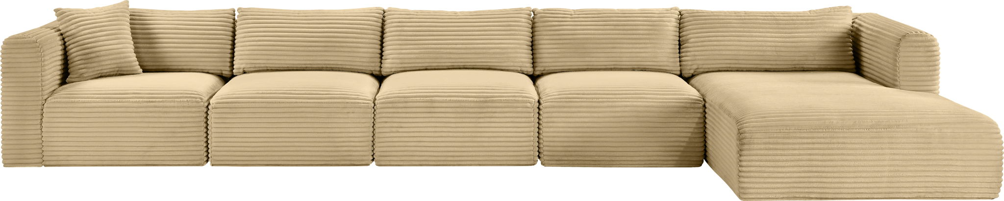 Shaggy - 5 Piece Modular Sectional With Chaise - Simple Home Plus